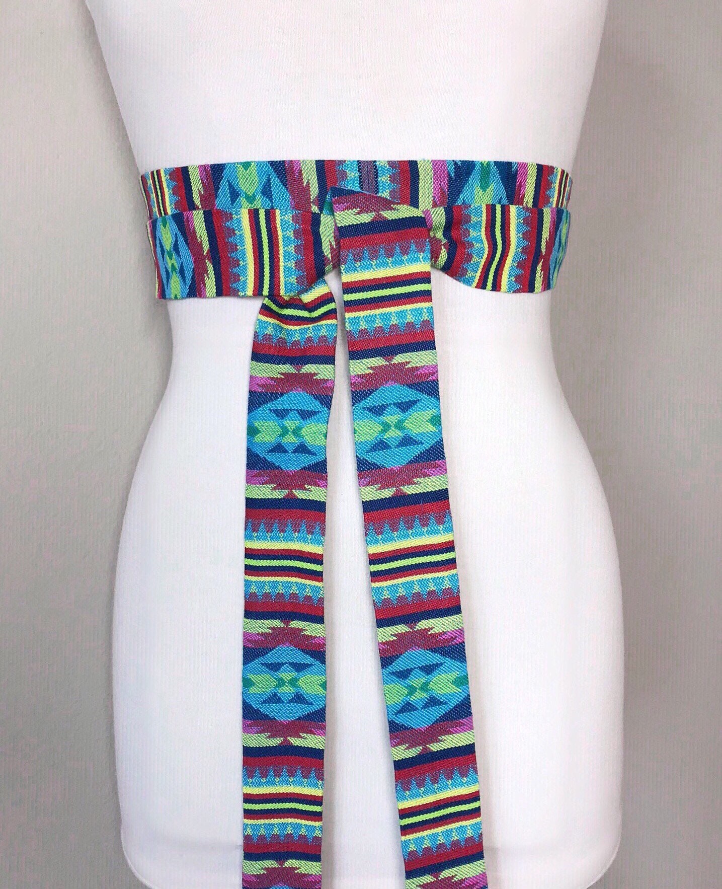 Navajo Print Sash Belt, Tribal Print Sash, Native American Belt, Boho ...