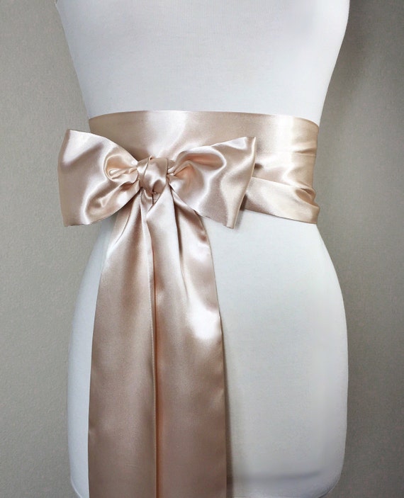 grey satin sash