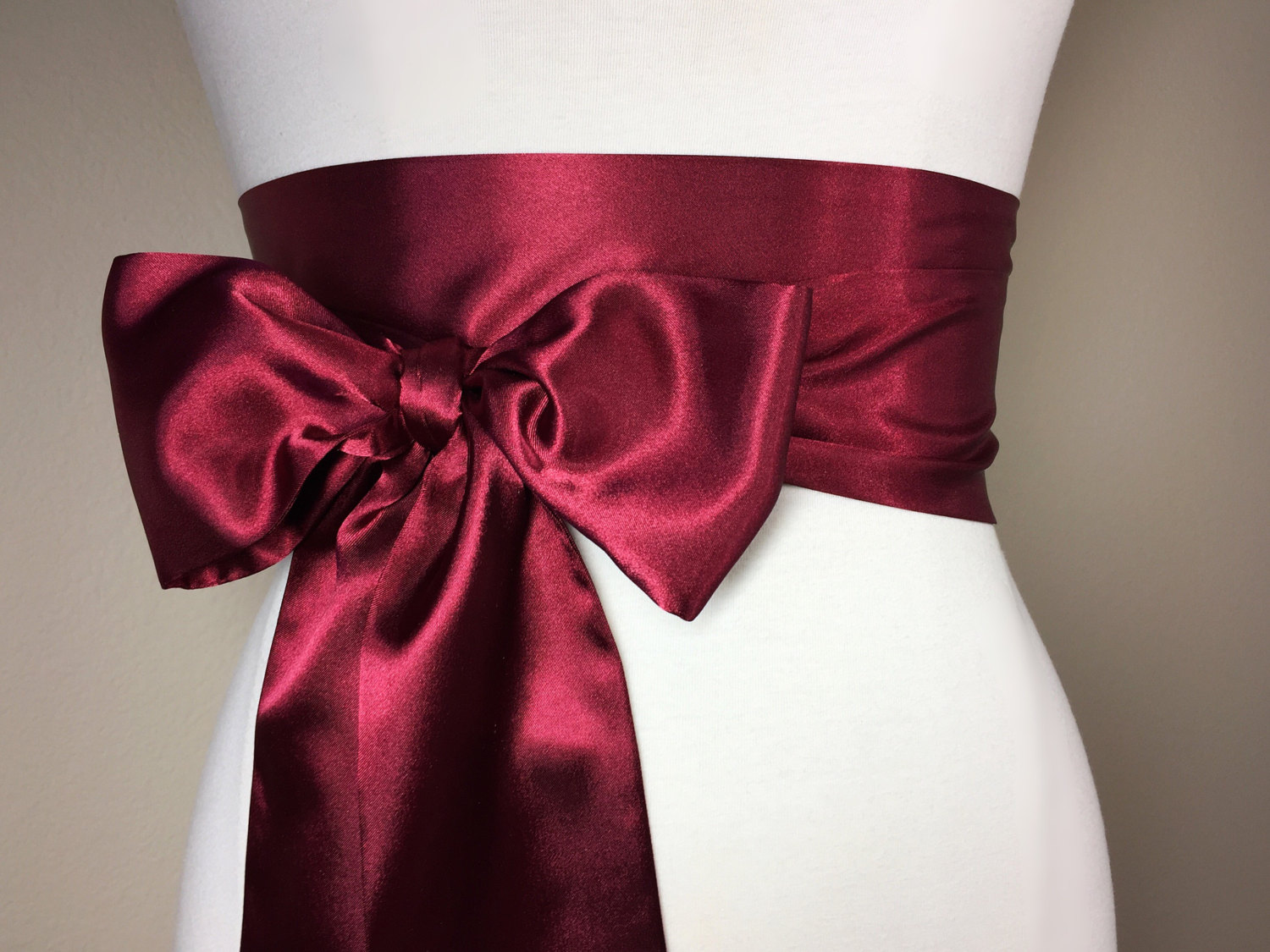 Cranberry Red Sash, Deep Red Satin Sash, Dress Sash Belt, Bridesmaid Sash,  Wedding Dress Sash, Bridal Sash, Cranberry Red Satin, Satin Swank