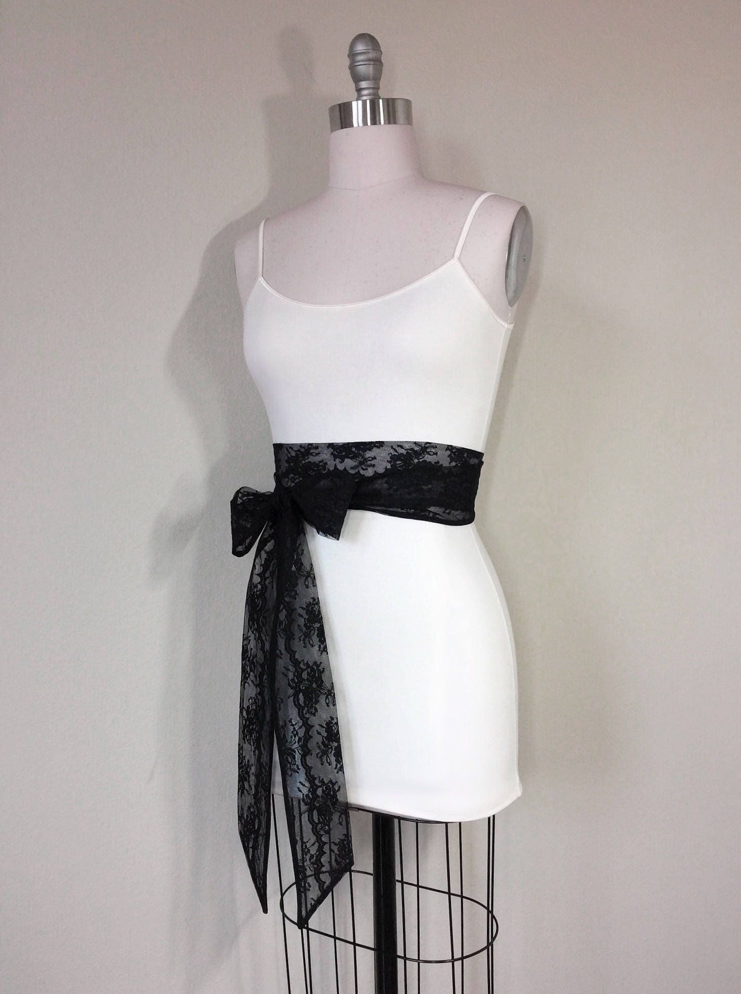 Black Lace Sash, Black Lace Wedding Dress Sash, Extra Long Lace Sash ...