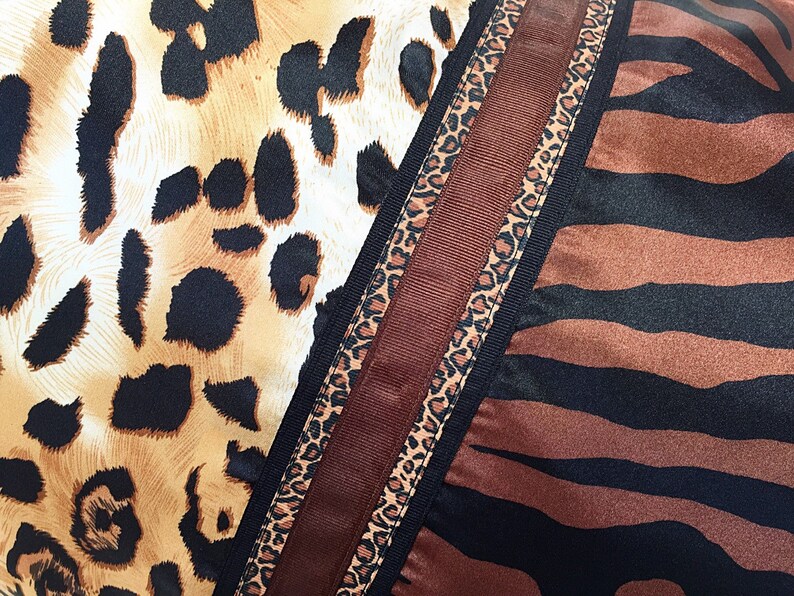 Bold Leopard Satin Pillowcase Brown Leopard Satin Pillow Etsy