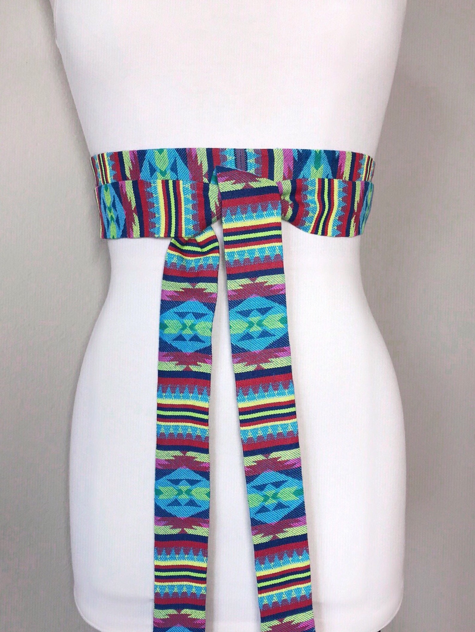 Navajo Print Sash Belt Tribal Print Sash Native American Etsy