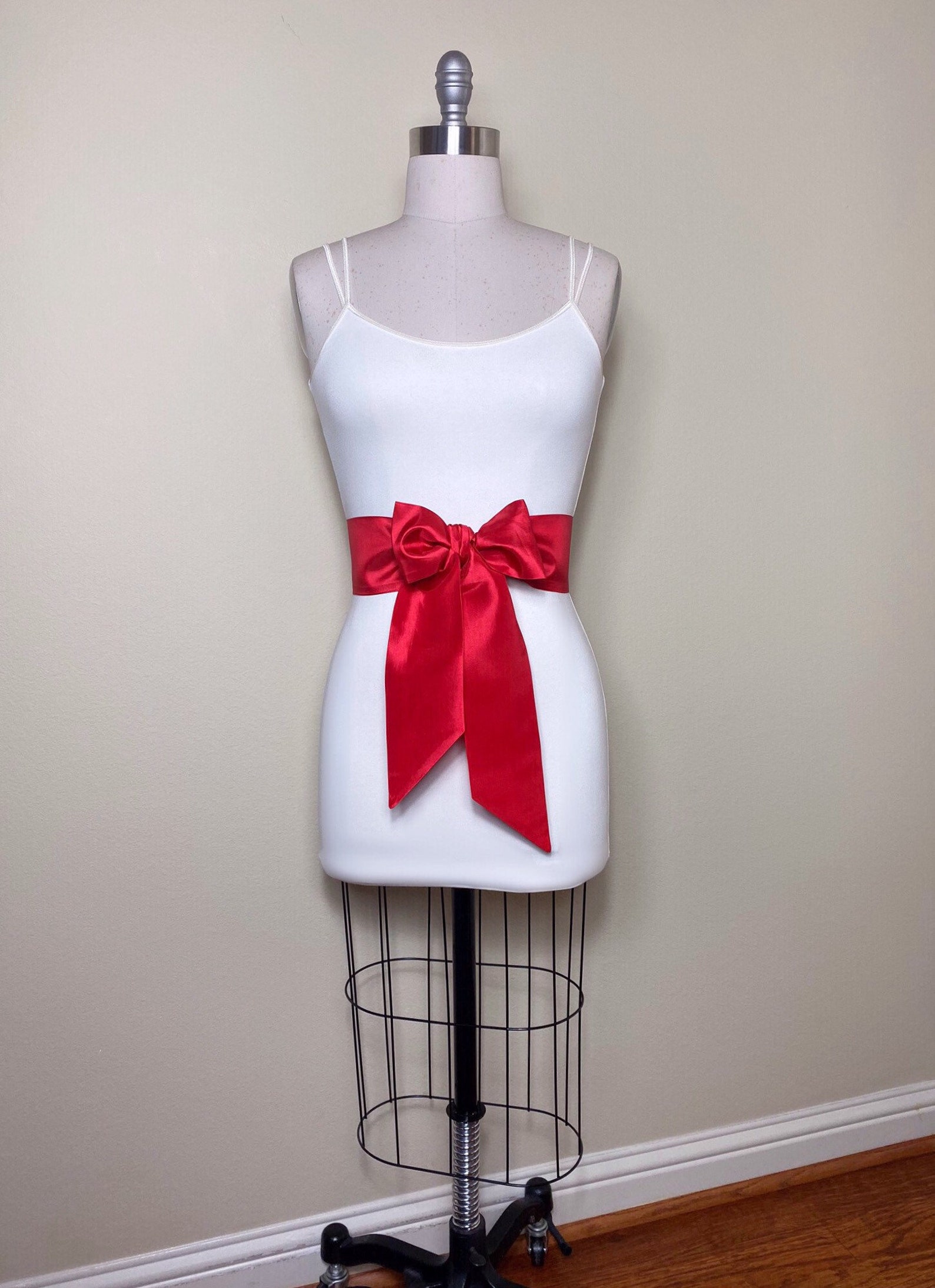 Crisp Taffeta Sash in Bright Red MORE COLORS AVAILABLE | Etsy