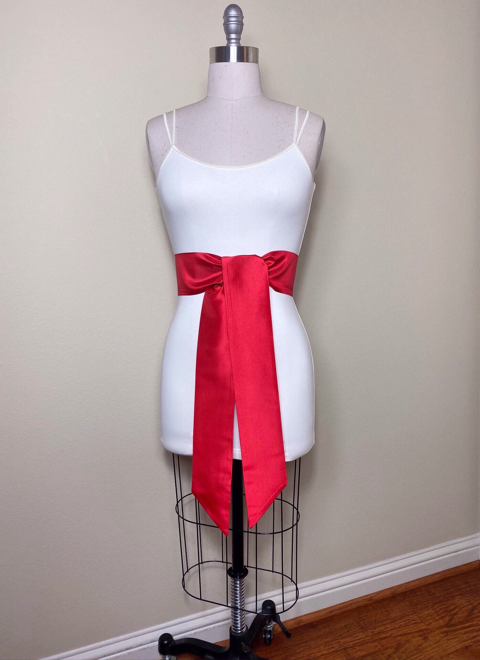 Crisp Taffeta Sash in Bright Red MORE COLORS AVAILABLE | Etsy