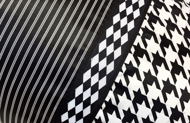 Black & White Pinstripe Pillow Case Black and White Satin Etsy