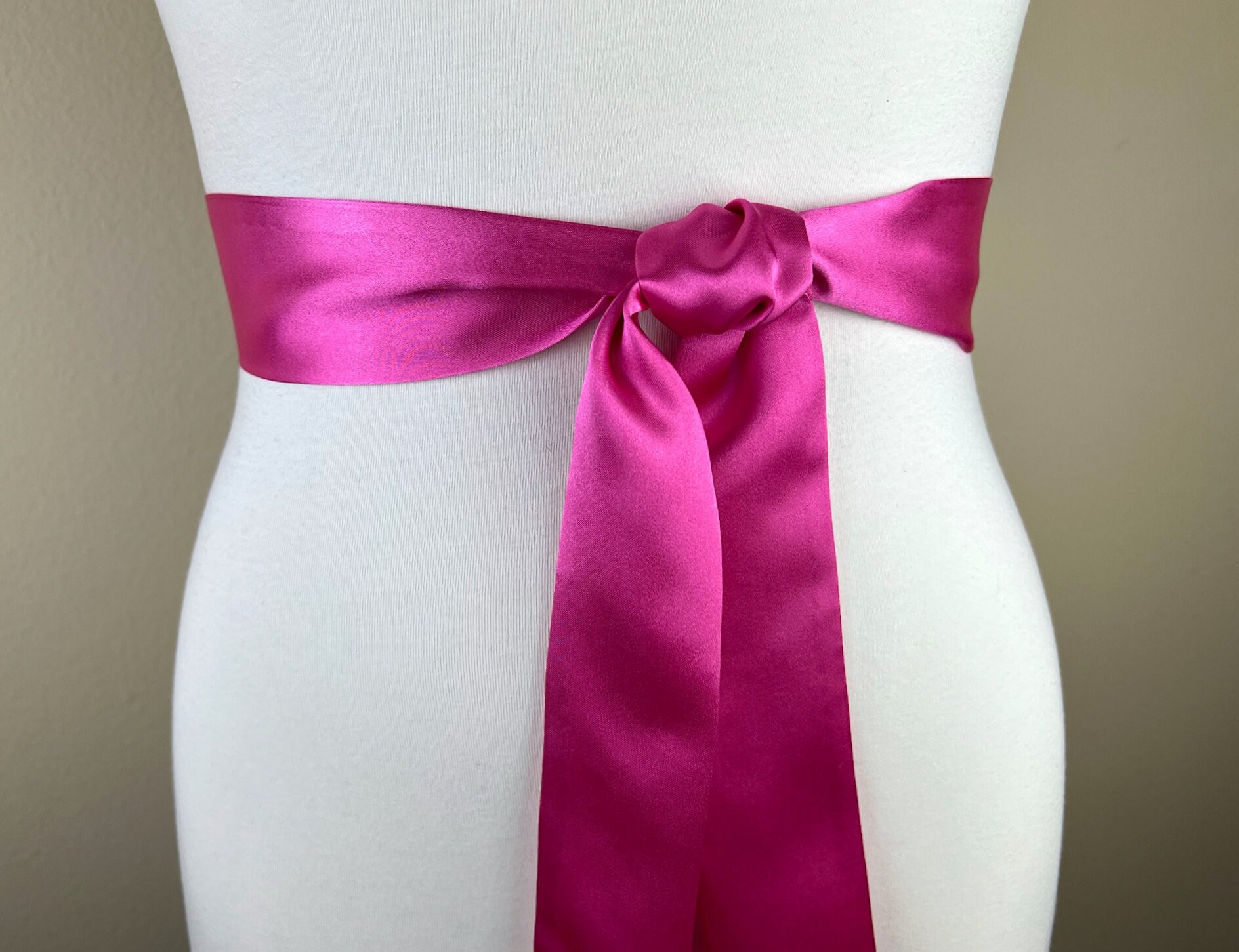 Hot Pink Thin Satin Ribbon