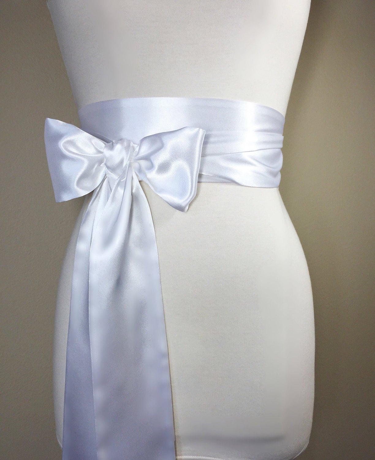 White Satin Sash, White Sash Belt, Wedding Sash, Bridal Sash, Special