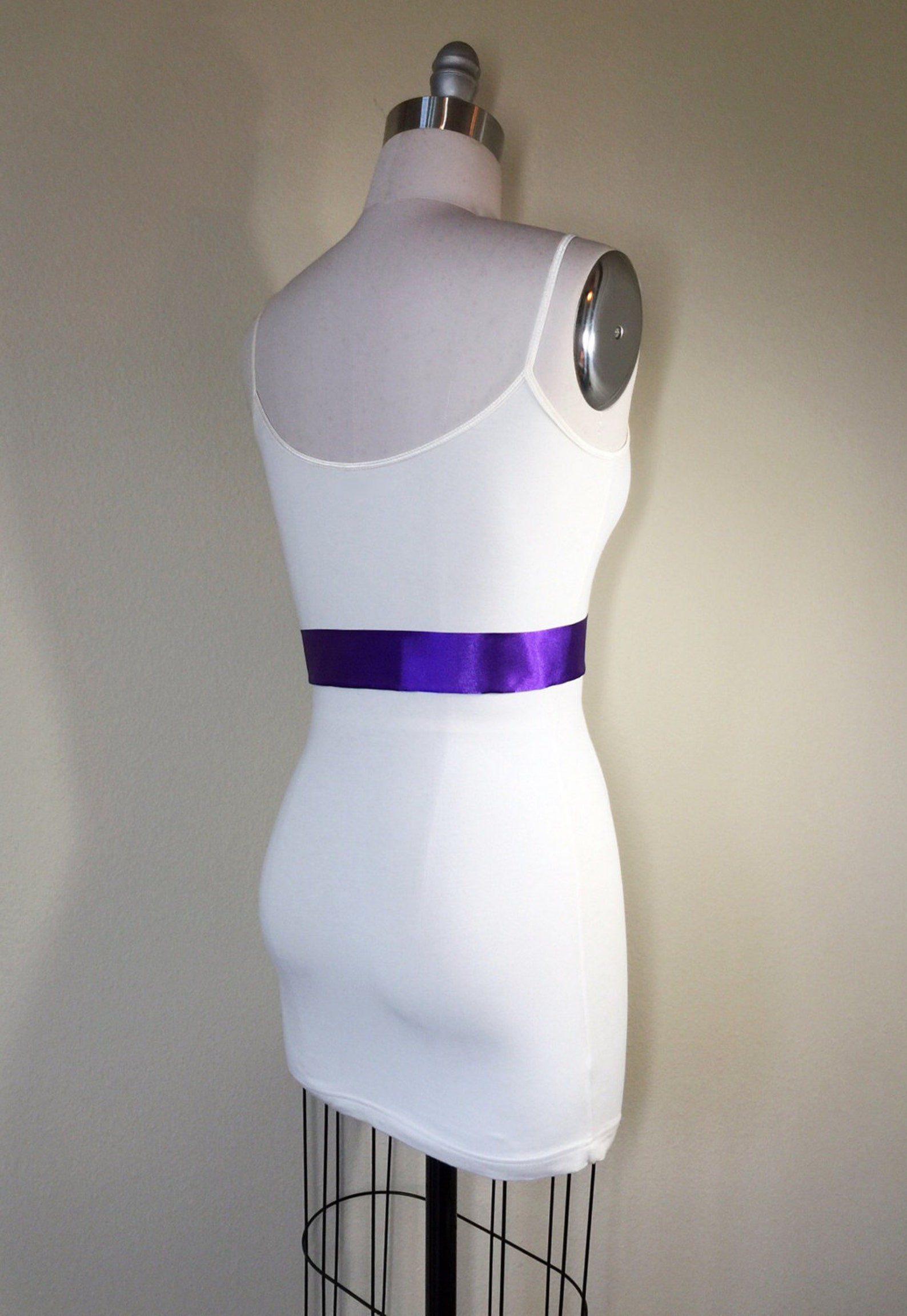 Narrow Purple Sash Purple Satin Sash Royal Purple Sash Belt Etsy