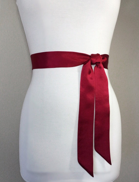 Cranberry Red Sash Deep Red Satin Sash Dress Sash Belt Bridesmaid Sash Wedding Dress Sash Bridal Sash Cranberry Red Satin Satin Swank Etsy