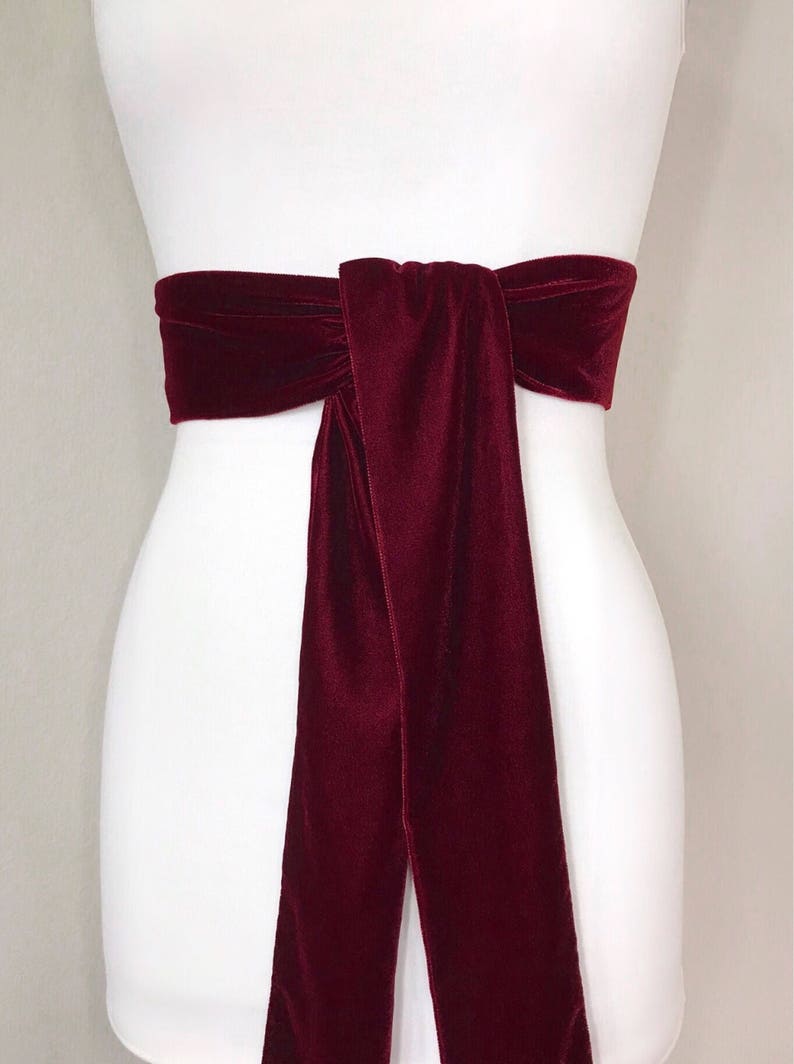 Wine Double Faced Satin Ribbon Sash Bridal Wedding Bridesmaid Brand New