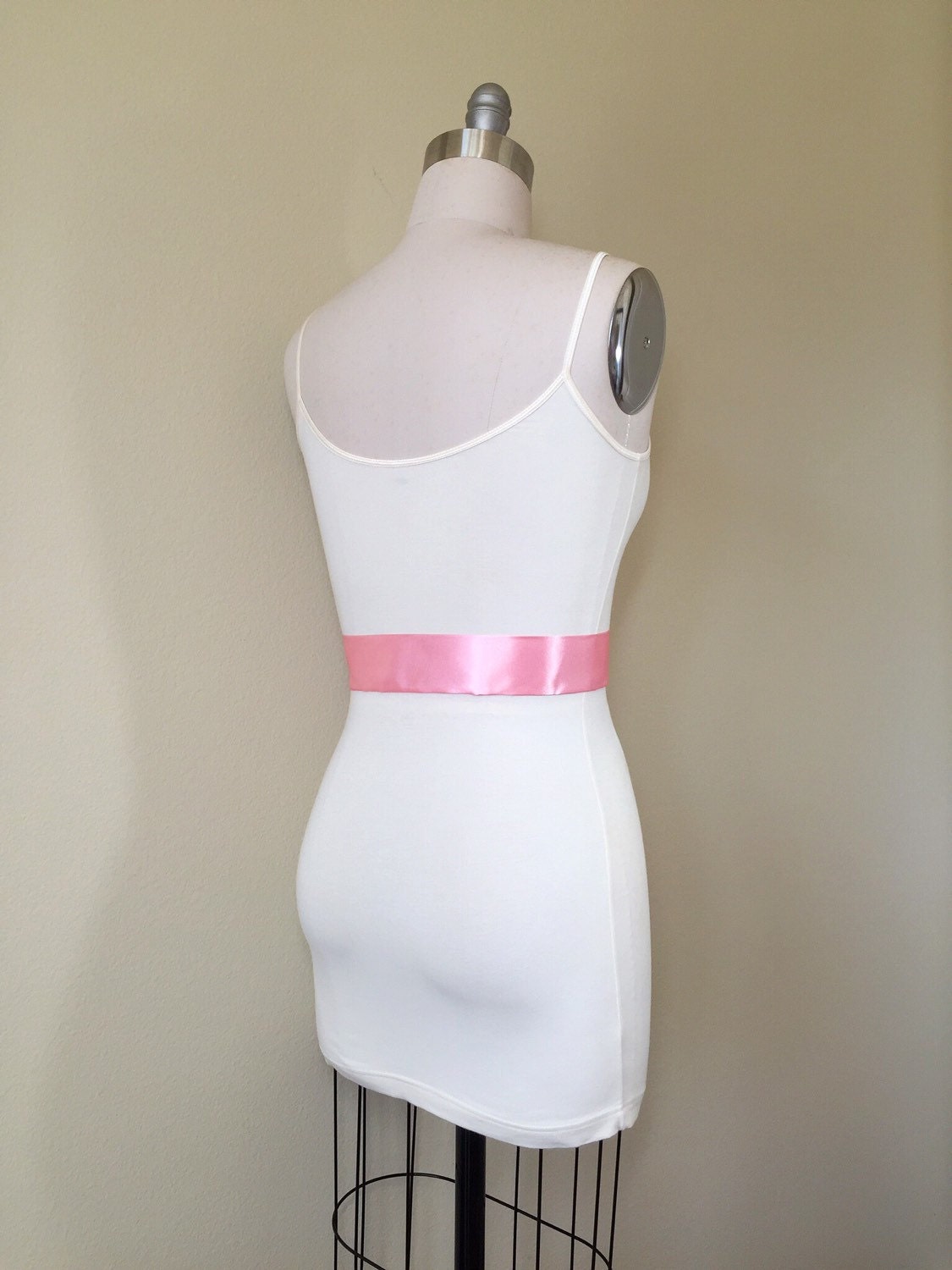 Narrow Pink Sash Light Pink Satin Sash Belt Bridesmaid Sash Etsy
