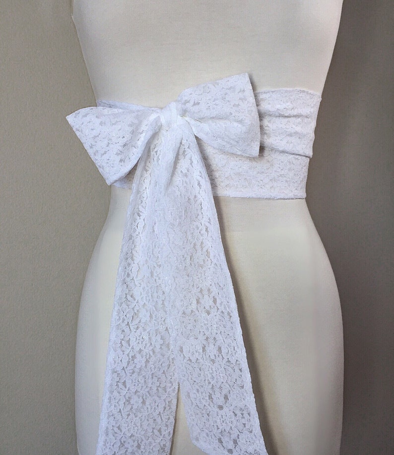 Extra Long Lace Sash White Lace Sash Wedding Dress Sash Etsy