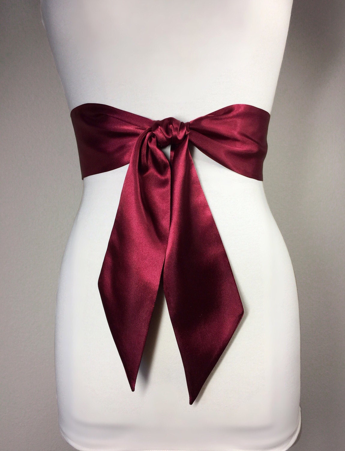 New Vintage Style Satin Ribbon Sash Bridal Wedding Dress Bow Knot Girdle Belt 