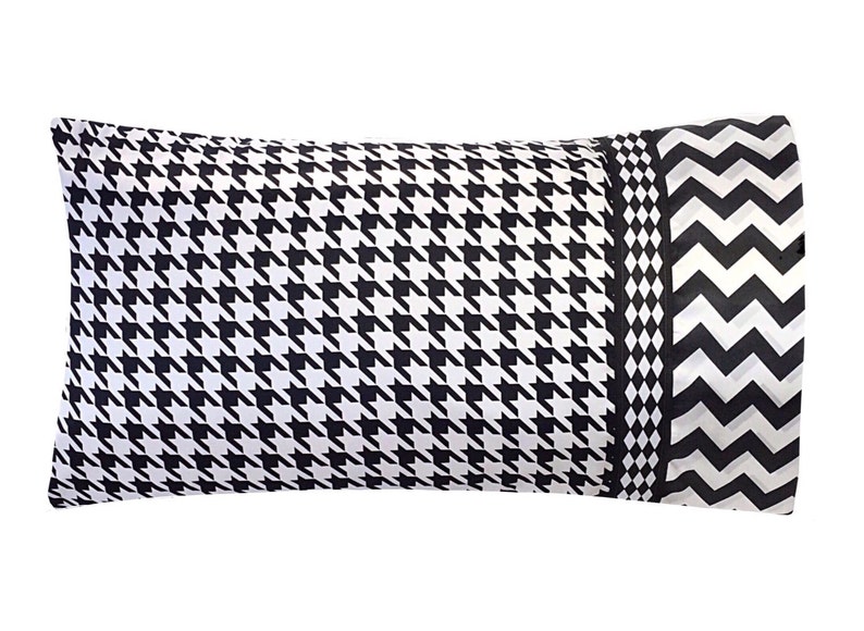 Black and White Houndstooth Pillow Case Houndstooth Etsy