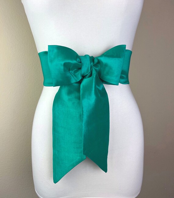 Crisp Taffeta Sash in Jade Green Jade Green Taffeta Sash Belt Green Dress Sash Jade Sash Belt Jade Wedding Sash Satin Swank Etsy