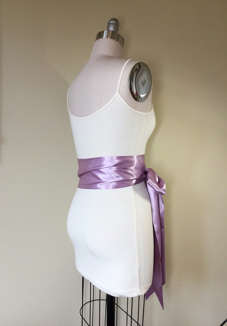 Lilac Sash Lilac Satin Sash Dusty Lavender Sash Bridesmaid Etsy