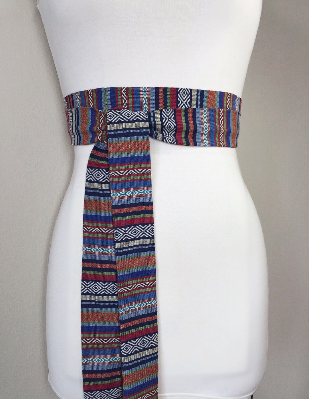 Aztec Sash Tribal Sash Woven Ethnic Print Sash Native - Etsy