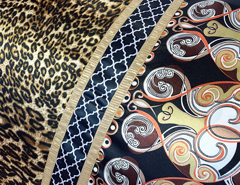 Bronze Leopard Satin Pillowcase Gold Leopard Satin Pillow ...