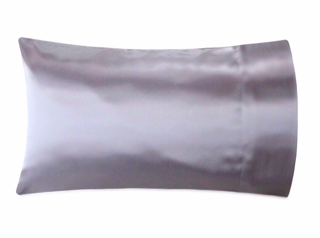Platinum Silver Satin Pillowcase Silver Charmeuse Satin Etsy