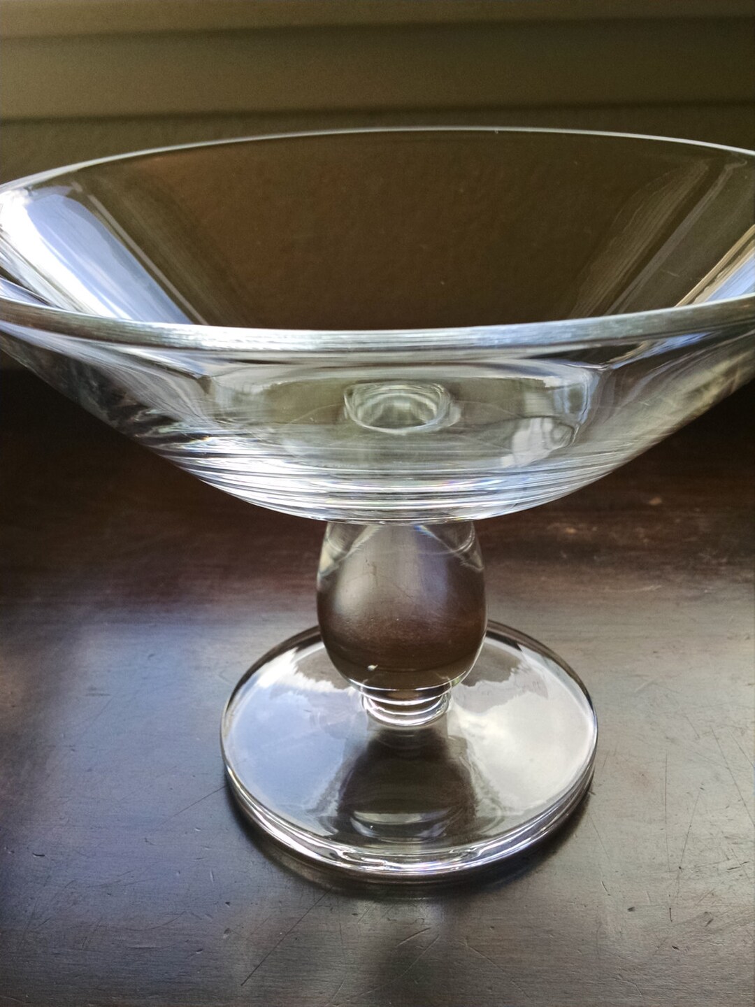 Small Glass Compote Comport Pedestal Dish Fruit Bowl Serving Etsy