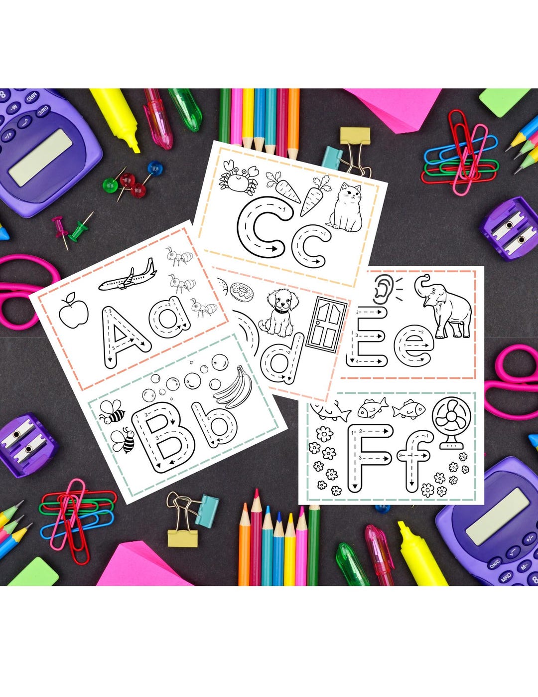 INSTANT DOWNLOAD PRINTABLE Preschool Daycare Tracing Alphabet A-B-C ...
