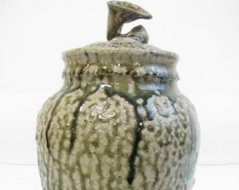 Pottery Jar Southern Salt Ash Glazed Large Signed Spit Alkaline Stoneware Ceramic