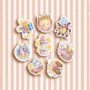 Lot de 8 stickers "Janvier"