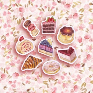 Lot de 8 stickers "Gourmandises"