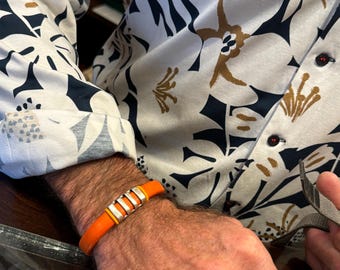 Men’s Luxury Leather Bracelet - Men’s Leather Cuff - Boyfriend Bracelet - Gender Neutral Bracelet - Leather Bracelet Husband - Bracelet