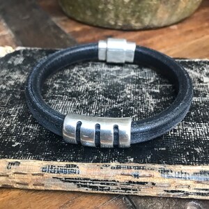 Leather Bracelet Mens Leather Bracelet Leather Cuff Gender Neutral Jewelry Womens Leather Bracelet Leather Bangle Bracelet image 8