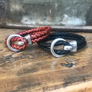 Leather Bracelet - Mens Bracelet - Womans Bracelet - Leather Cuff Bracelet - Gifts for Him - Gifts for Her - Valentines Jewelry Gift for Him
