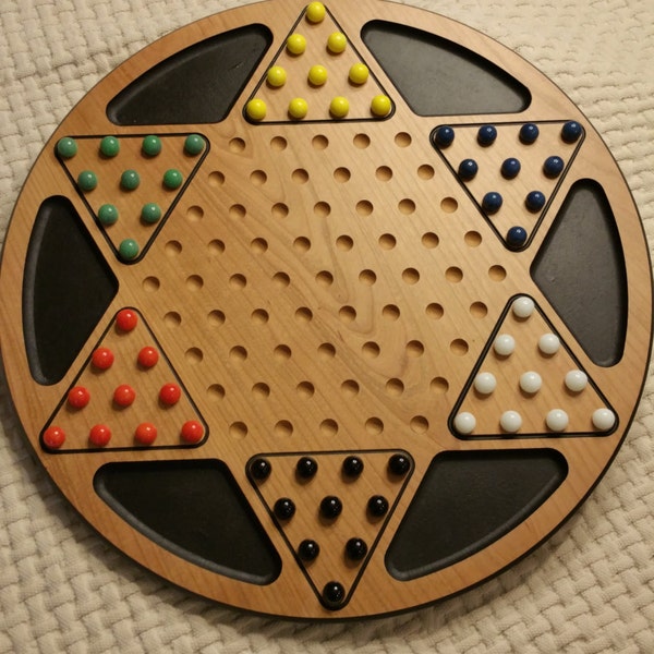 18" wood chinese checkers