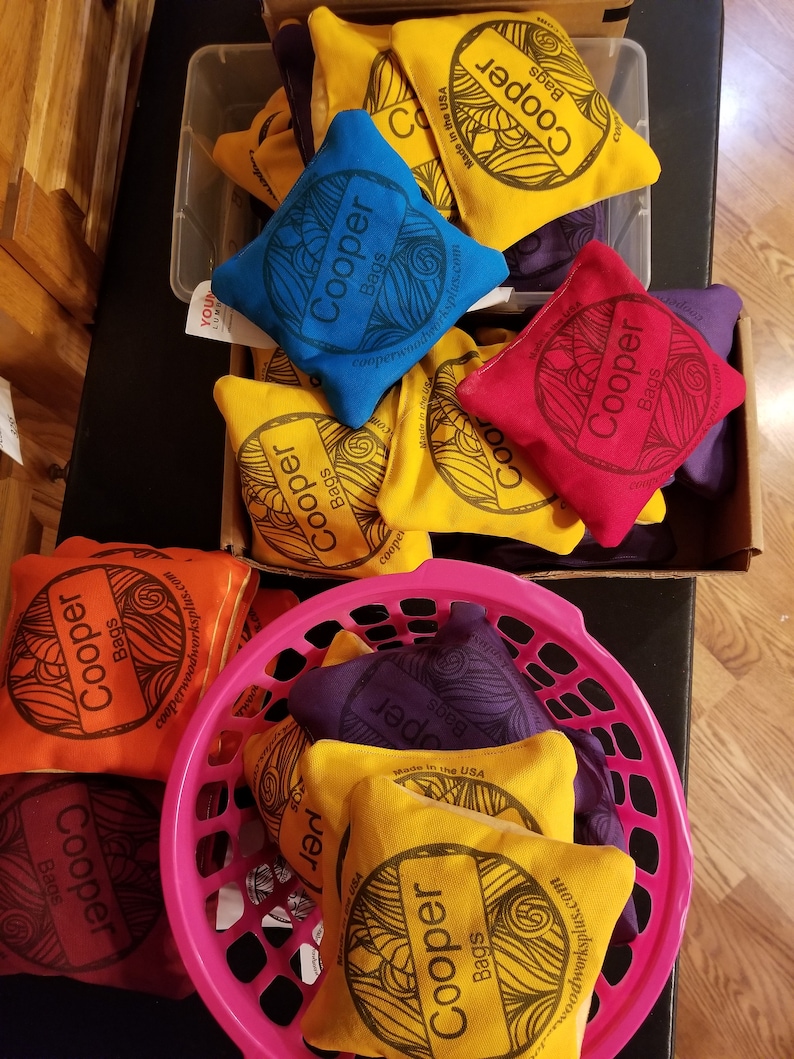 2 Sided Cornhole Bags Approved Slick and Stick Side Etsy