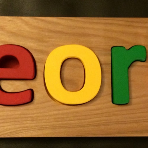 Wooden Name Puzzle Custom Name Etsy