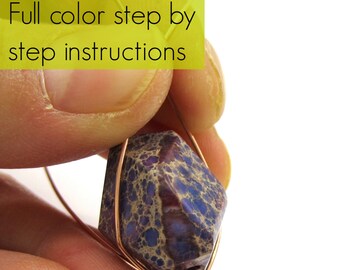 Caged Cabochons, Wire Wrapped Stones Beach Glass Sea Shells Instructions, Step-by-Step Pattern