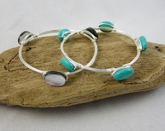 Wire Wrap Beaded Bangle Instructions, Step-by-Step Pattern
