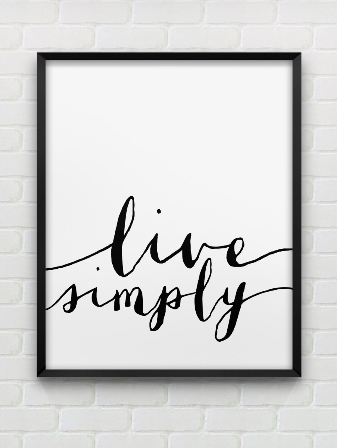 Printable live Simply Poster // Motivational - Etsy
