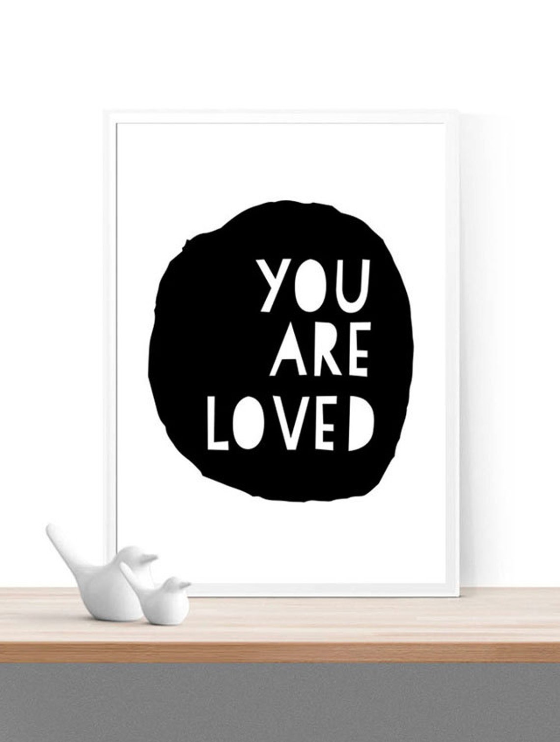 Printable 'you Are Loved' Home Decor // Nursery Wall Etsy