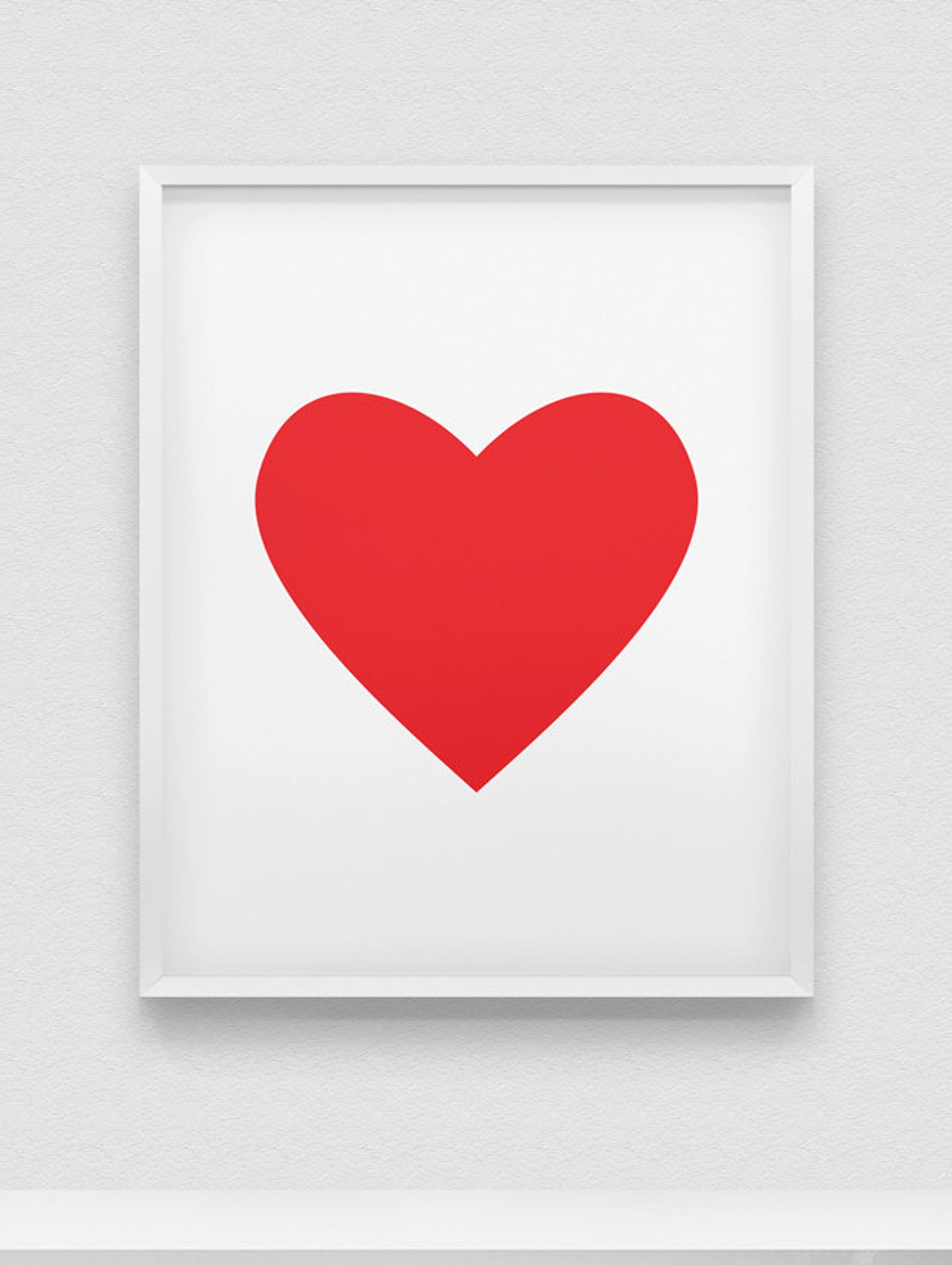 Heart Print // Love Print // Romantic Wall Art // Red Heart Etsy