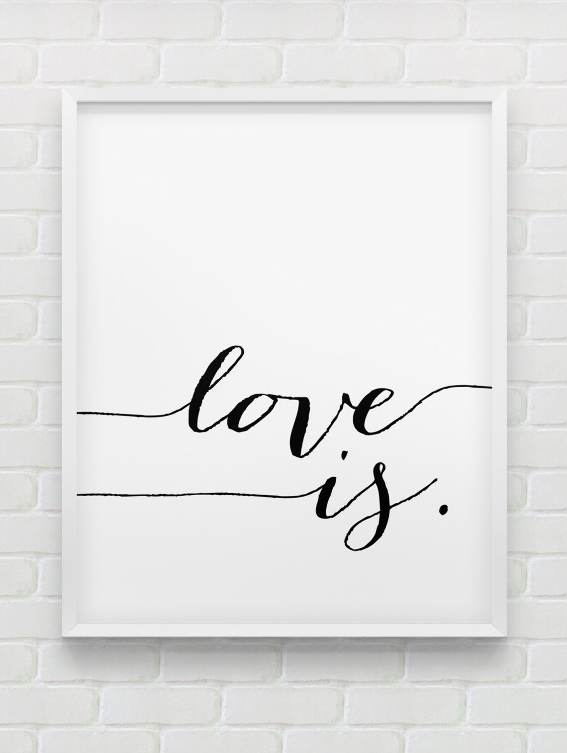 Printable 'love Is.' Wall Art // Instant Download Etsy