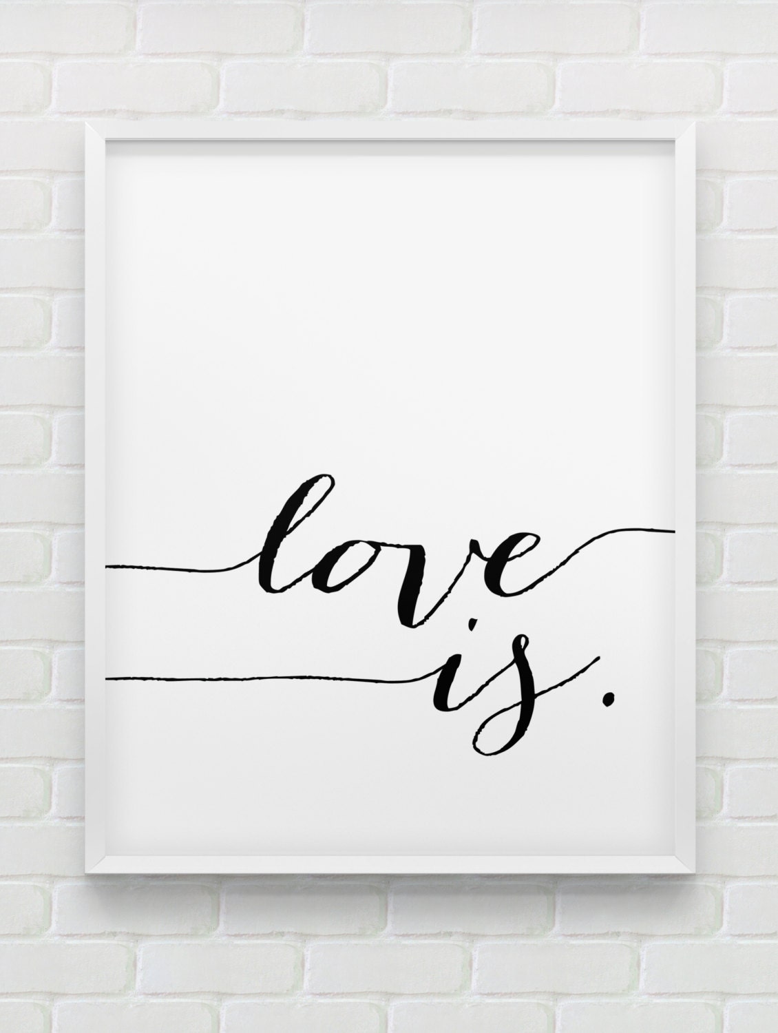 Printable 'love is.' wall art // instant download | Etsy