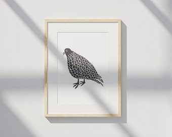 bird poster, minimal print, minimal wall decor, scandi style print, pigeon illustration, modern art print, bird drawing, kids room print