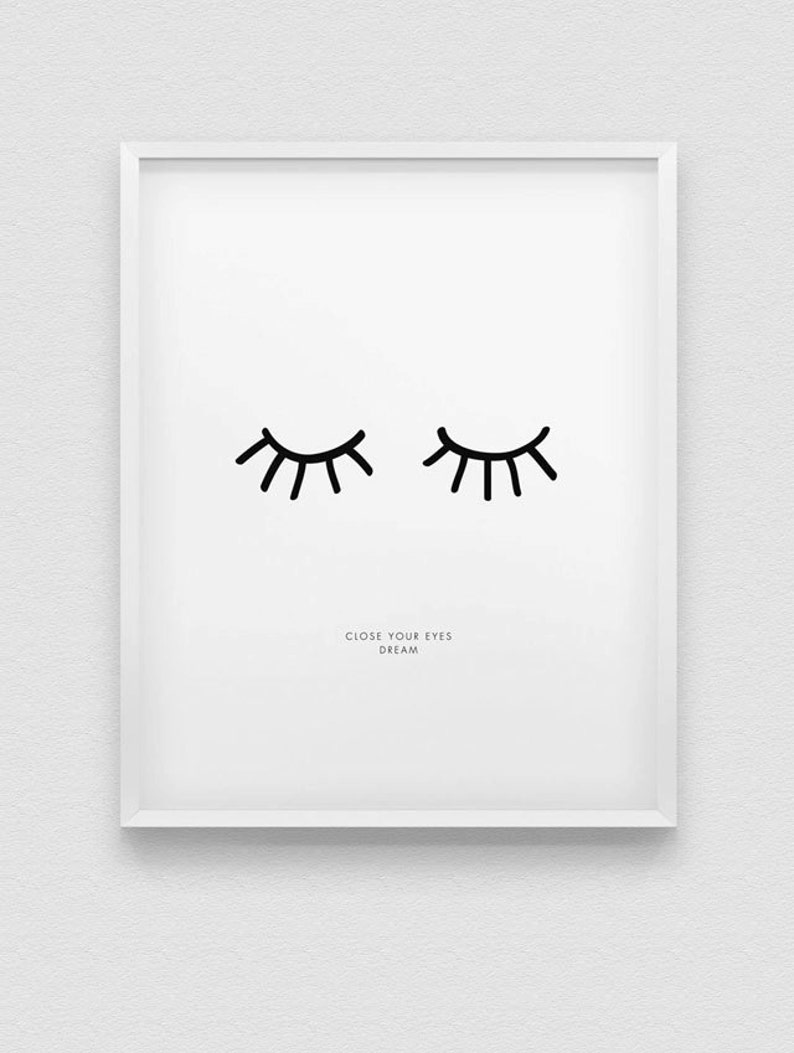 Dream Print // Inspirational Print // Close Your Eyes Dream Etsy Dream Print // Inspirational Print // Close Your Eyes Dream Etsy