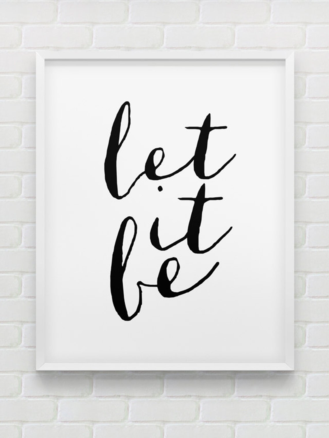 Printable 'let it be' wall art // instant download | Etsy