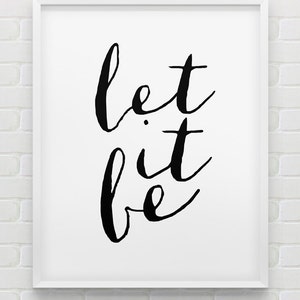 Printable 'let it be' wall art // instant download | Etsy