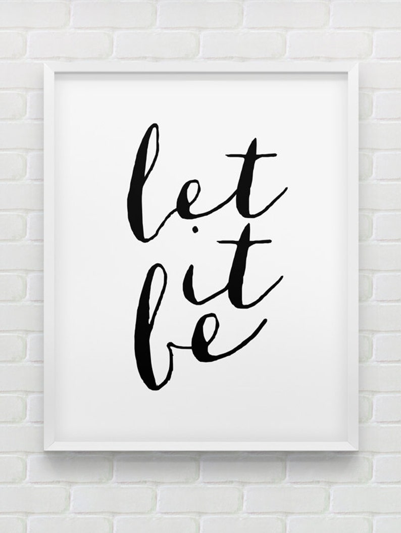 Printable 'let it be' wall art // instant download | Etsy