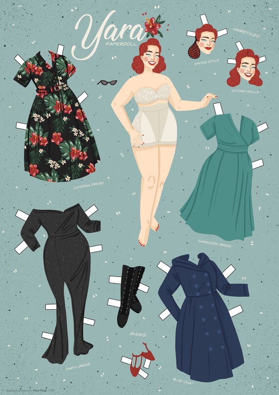 Bambole di carta vintage on sale