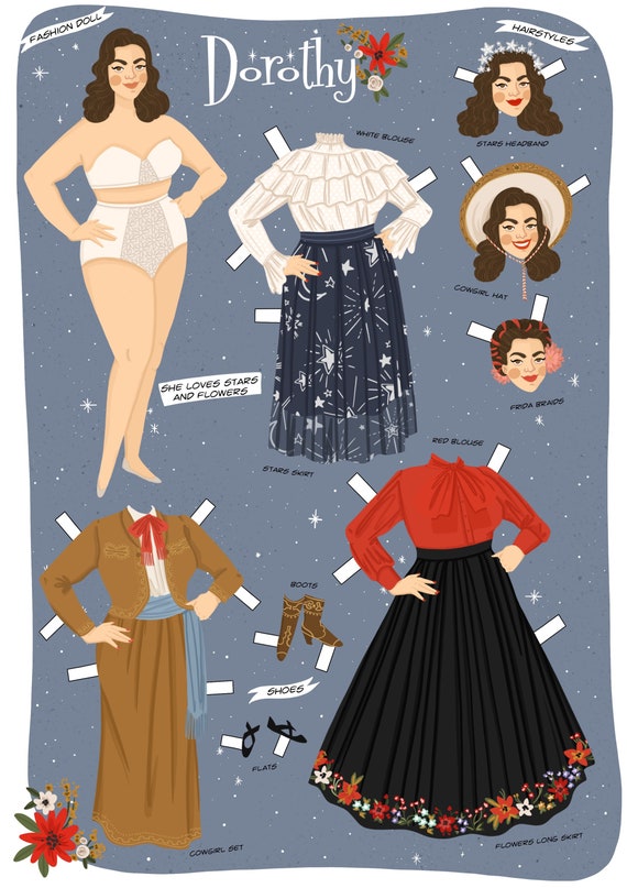 Bambola Di Carta Personalizzata Vintage 1920 1930 1940 1950 1960 Etsy Canada