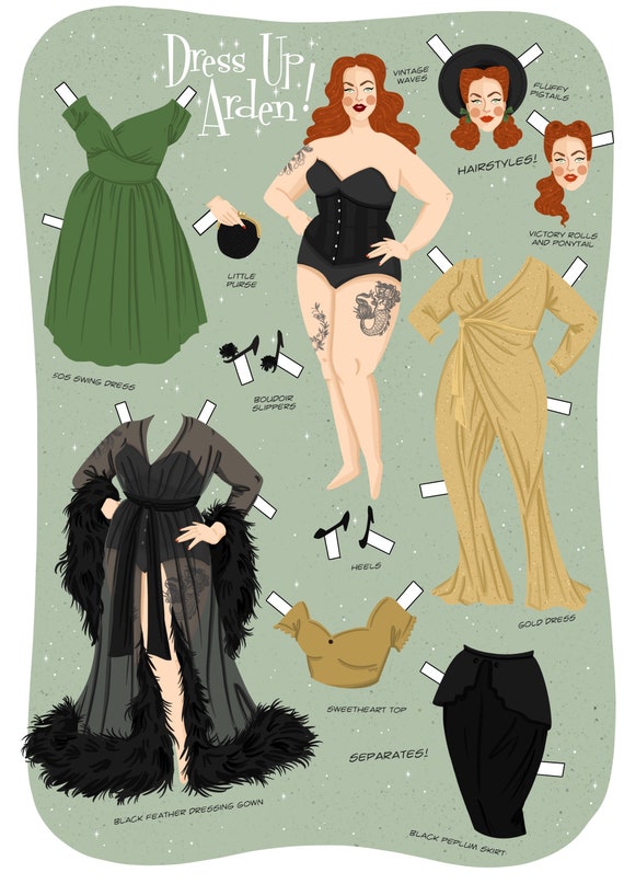 Bambola Di Carta Personalizzata Vintage 1920 1930 1940 1950 1960 Etsy Canada