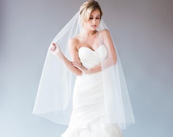 Isabelle Veil - Single Tier, Waltz Length Veil, Ballet Length Veil, Wedding Veil, Bridal Veil, Fingertip Veil, Straight Veil, Short Veil